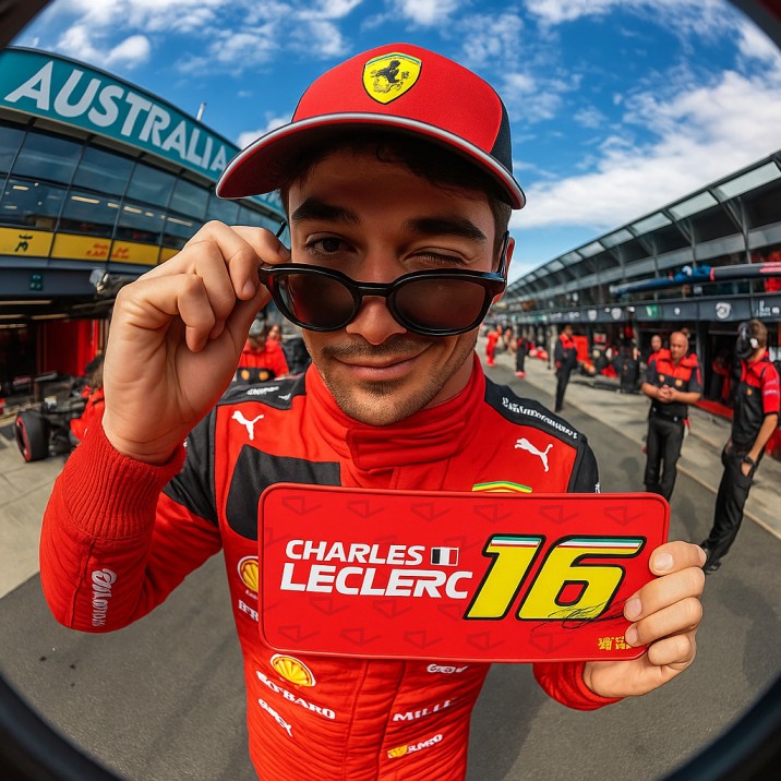 Charles Leclerc #16 Door Sign