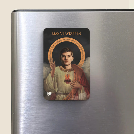 Max Verstappen “Savior of Speed” F1 Fridge Magnet