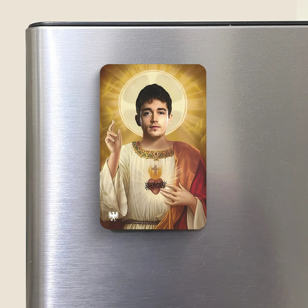 Charles Leclerc “Saint of Speed” F1 Fridge Magnet