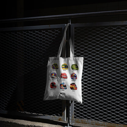 F1 Legends Helmet Tote Bag