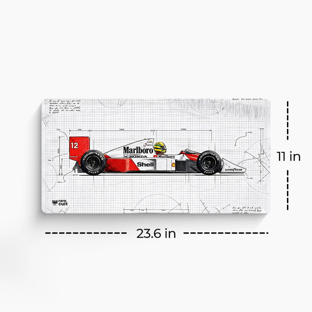 Ayrton Senna Anti Slip Formula One Desk Mat