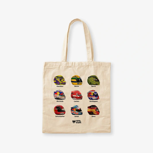 F1 Legends Helmet Tote Bag