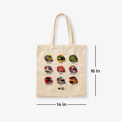 F1 Legends Helmet Tote Bag