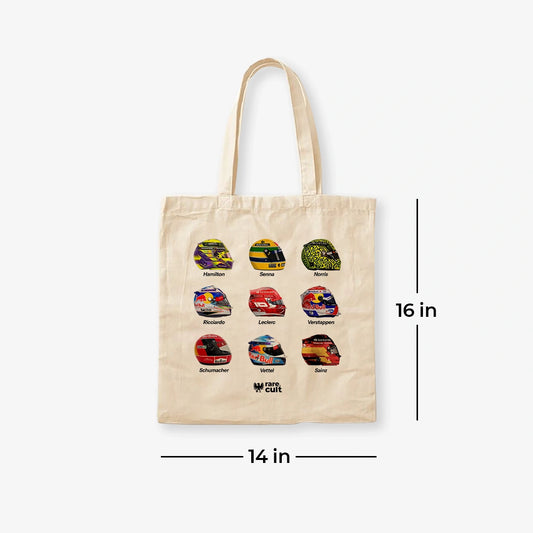 F1 Legends Helmet Tote Bag