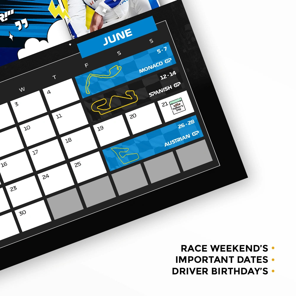 2026 F1 Desk Calendar & Planner [Early Bird]