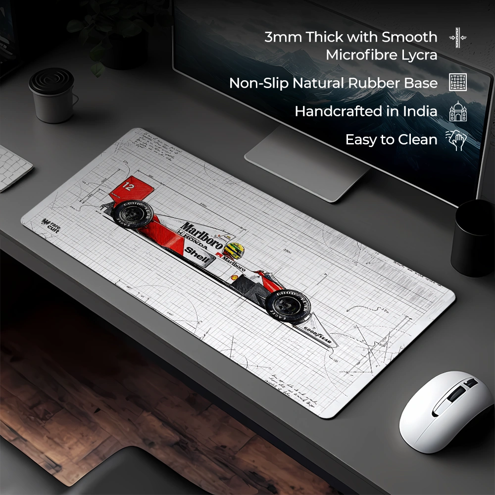 Ayrton Senna Anti Slip Formula One Desk Mat