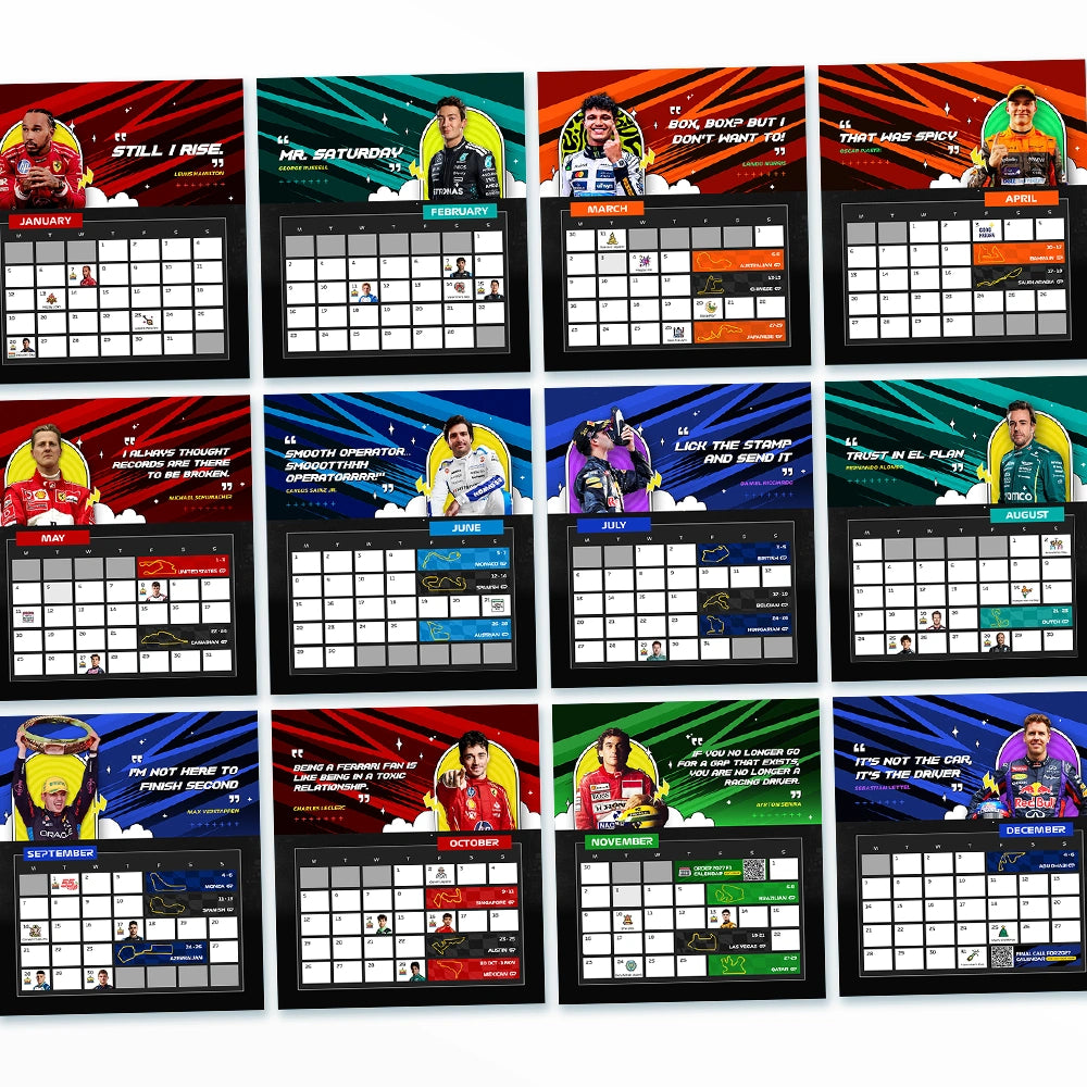2026 F1 Desk Calendar & Planner [Early Bird]