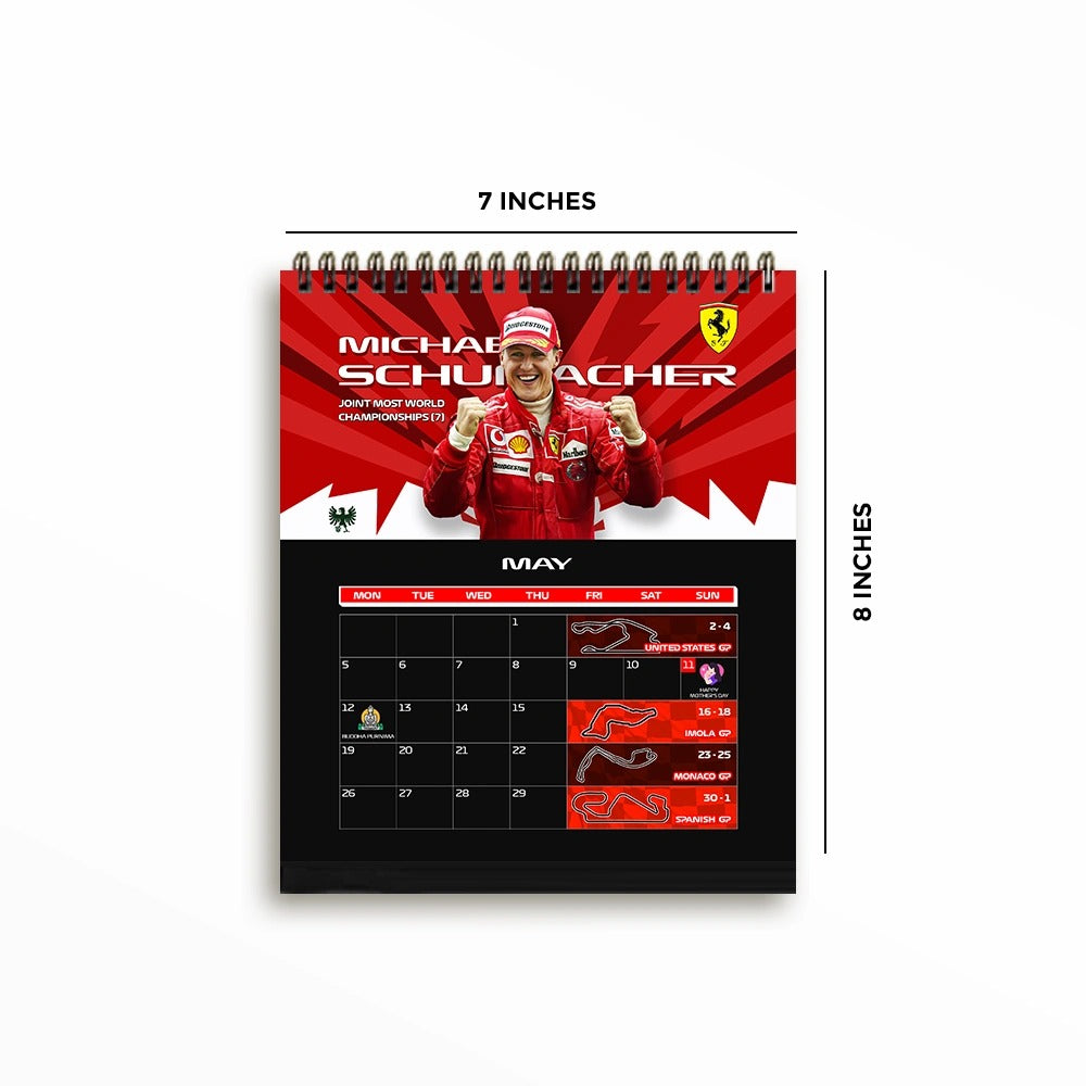 2025 F1 Desk Calendar & Planner