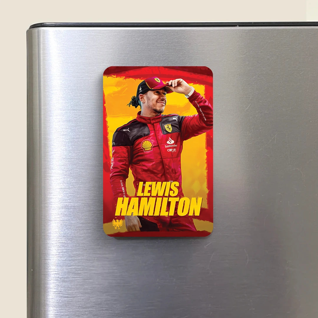 Lewis Hamilton Ferrari Fridge Magnet