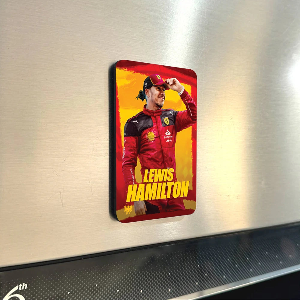 Lewis Hamilton Ferrari Fridge Magnet